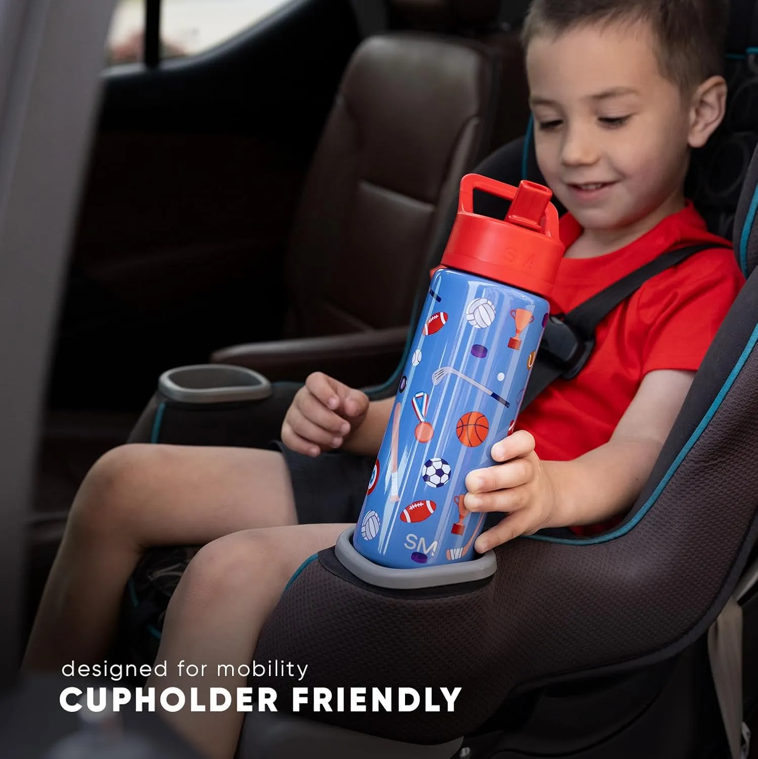 Simple Modern Kids Summit Water Bottle with Straw Lid | Marvel Spider Man 18oz Stainless Steel Cup Insulated Tumbler for Boys, Girls, School | Go Spidey Go