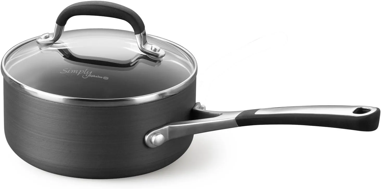 Simply Calphalon Nonstick 2-Quart Saucepan with Cover