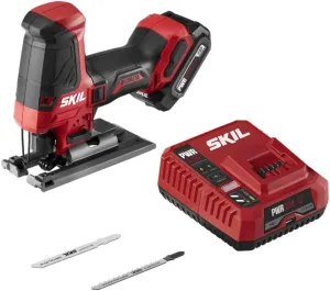 SKIL PWR CORE 12 Brushless 12V Compact Jigsaw Kit Includes 2.0Ah Battery and PWR JUMP Charger - JS5833A-10