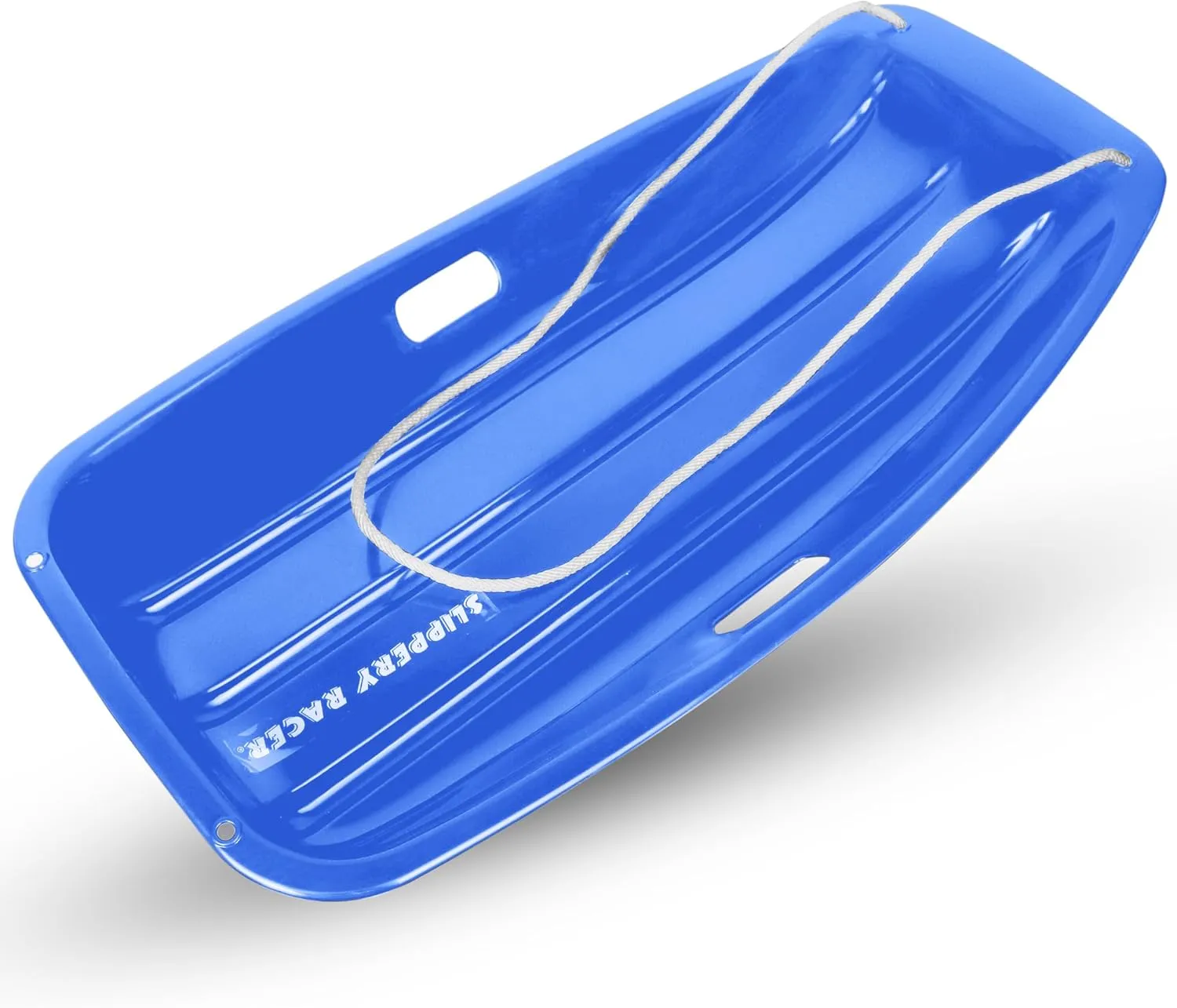 Slippery Racer Downhill Sprinter Flexible Kids Toddler Plastic Cold-Resistant Toboggan Snow Sled with Pull Rope and Handles -35 Inch- (2 Pack)