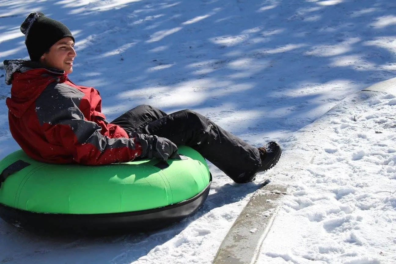 Slippery Racer Heavy Duty Commercial Snow Tube, Hard Bottom, Cushion Insert, Canvass Cover-42”