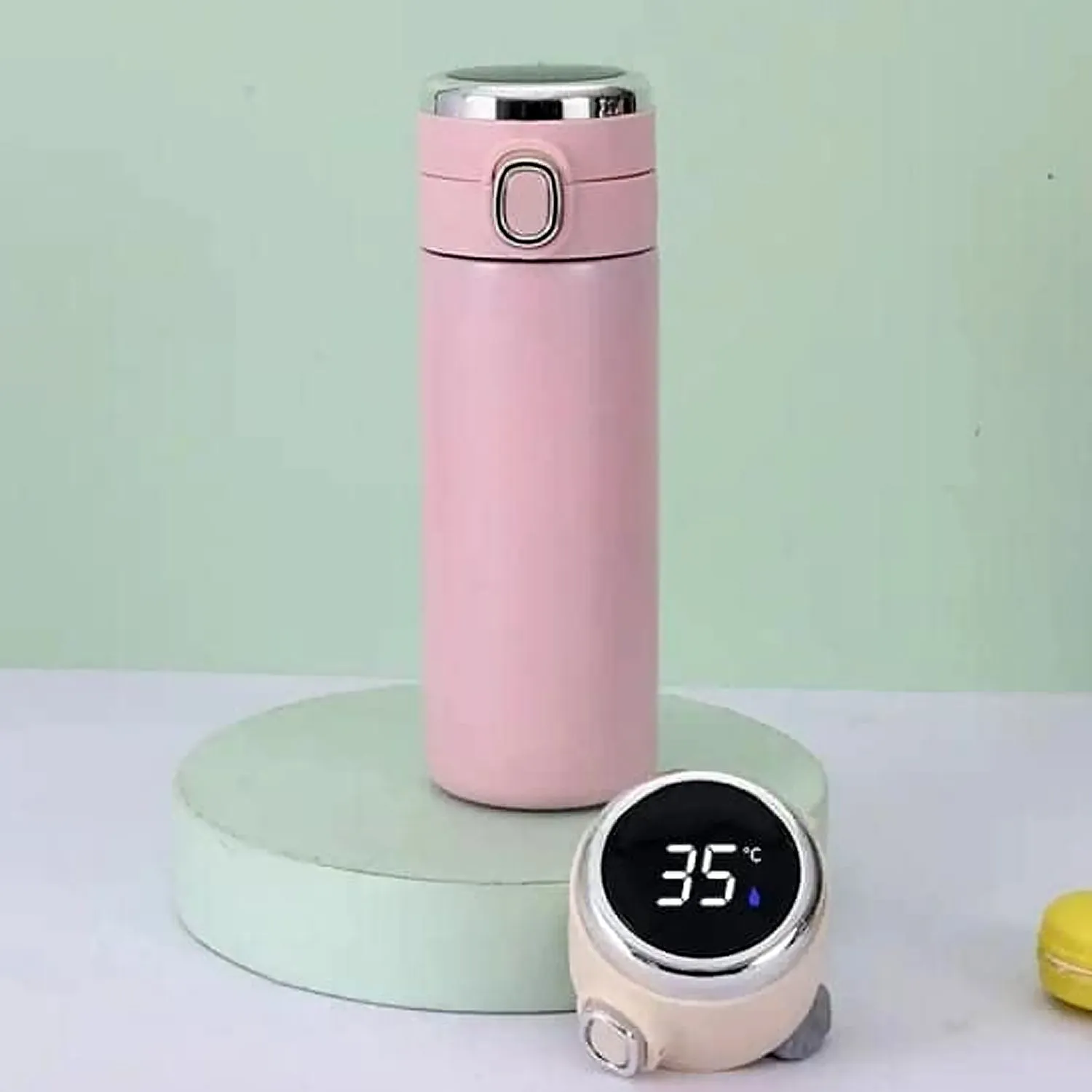 Smart Vacuum Insulated Water Bottle With Led Temperature Display Cold  Hot  Leak Proof  Office Bottle  Gym  Home  Kitchen  Hiking  Trekking  Travel Bottle (Mix Color  Design)