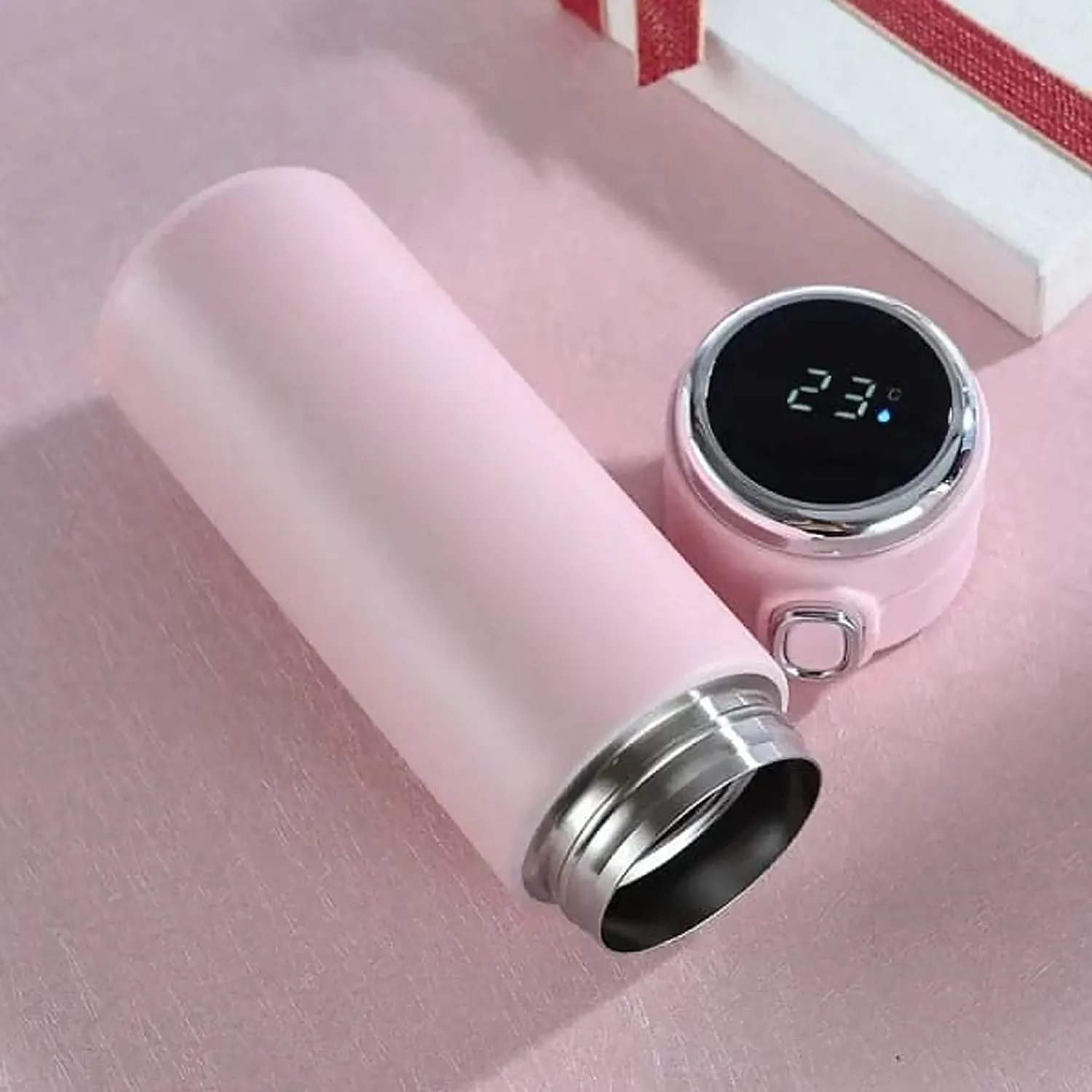 Smart Vacuum Insulated Water Bottle With Led Temperature Display Cold  Hot  Leak Proof  Office Bottle  Gym  Home  Kitchen  Hiking  Trekking  Travel Bottle (Mix Color  Design)