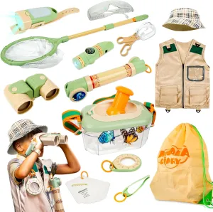 SMILESSKIDDO Kids Explorer Kit, 27 Pcs Outdoor Explorer Kit & Kids Bug Catching Kit - Kids Nature Kit Outdoor Camping Adventure Toys for Kids 3  Years Old