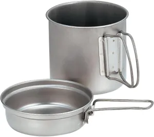 Snow Peak Trek Series Backpacking/Camping Cookware Sets, Trek 900 Pot & Pan, 30.4 fl oz