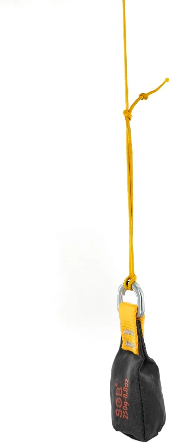 SOB Throw Weight Bag, Durable Climbing Rope Bag for Arborists, Tree Throw Bag for Rock Spelunking (Black-300)