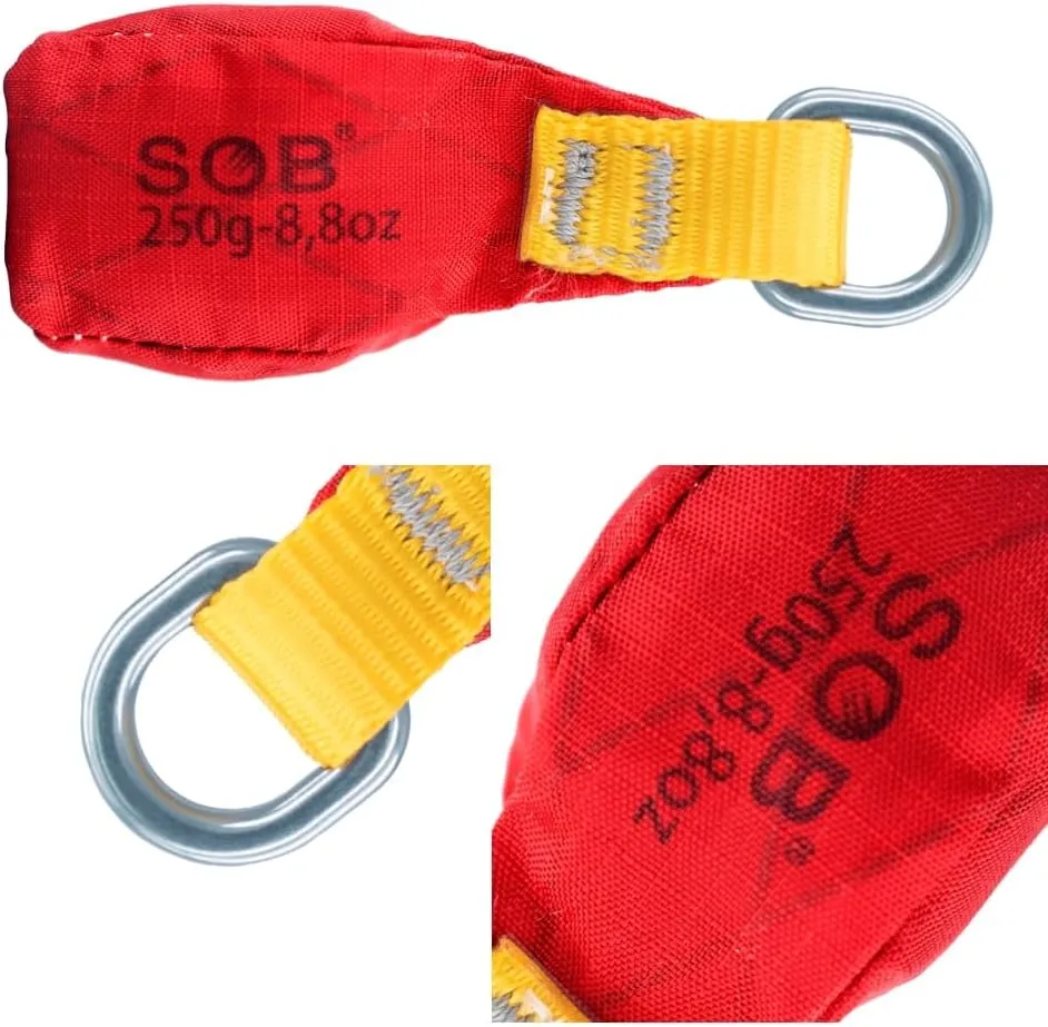 SOB Throw Weight Bag, Durable Climbing Rope Bag for Arborists, Tree Throw Bag for Rock Spelunking (Red-250)