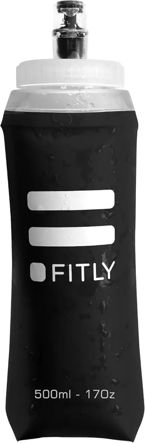 Soft Flask - Shrink As You Drink Soft Water Bottle for Hydration Pack - Folding Water Bottle Ideal for Running, Hiking, Cycling, Climbing & Rigorous Activity