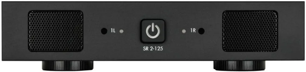 Sonance 93135 Model SR 2-125 (LEGACY) 2 Channel Sonamp DSP Power Amplifier, Black; Frequency Response 5Hz - 50kHz, Compact Form Factor, Convection Cooled/Fanless Design, Terminal Blocks