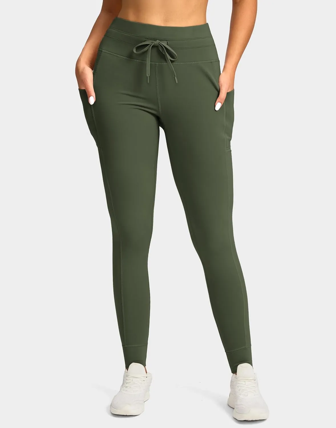 Soothfeel Women's High Waisted Fleece Lined Leggings Pants with Pockets Thermal Warm Winter Ski Hiking Running Workout Pants