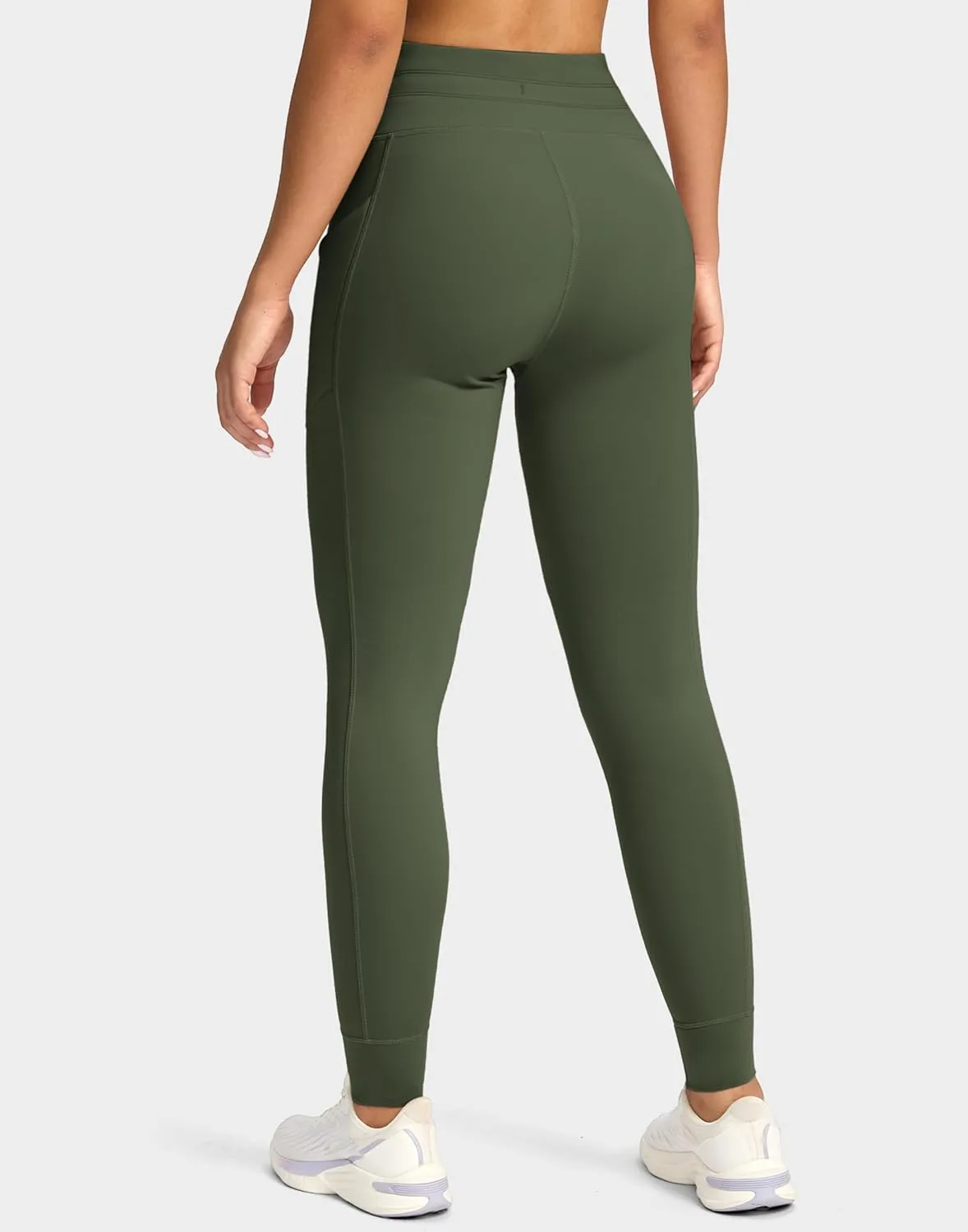 Soothfeel Women's High Waisted Fleece Lined Leggings Pants with Pockets Thermal Warm Winter Ski Hiking Running Workout Pants