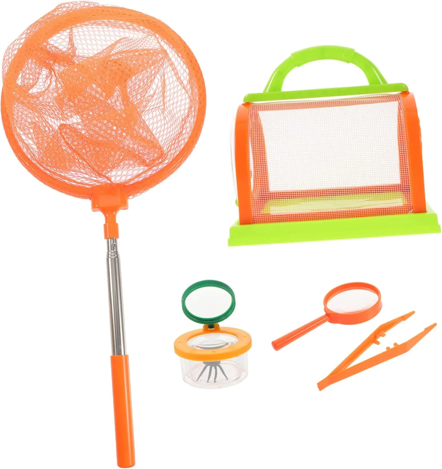 Sosoport Critter Kit for Kids Outdoor Exploration Set with Magnifying Glass and Cage 5pcs Collection Set for Boys Girls