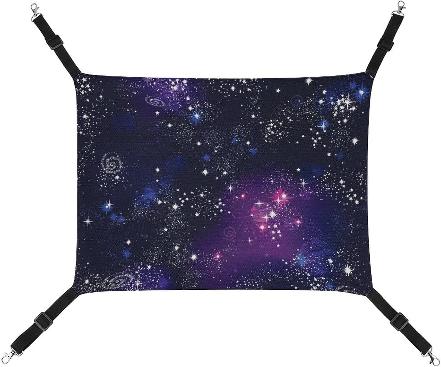 Space Galaxy Constellation Hanging Cat Bed Soft Breathable Pet Hammock for Cage Pet Sleeper for Kitten Ferret Puppy Rabbit