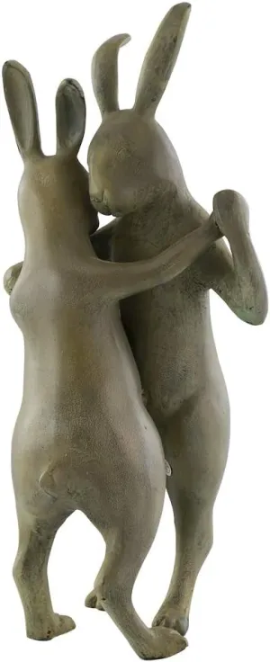 SPI First Dance Garden Sculpture Rabbit Couple