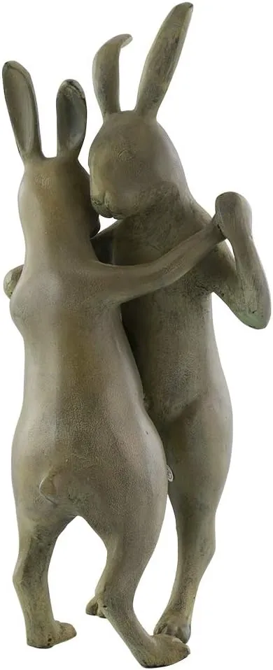 SPI First Dance Garden Sculpture Rabbit Couple