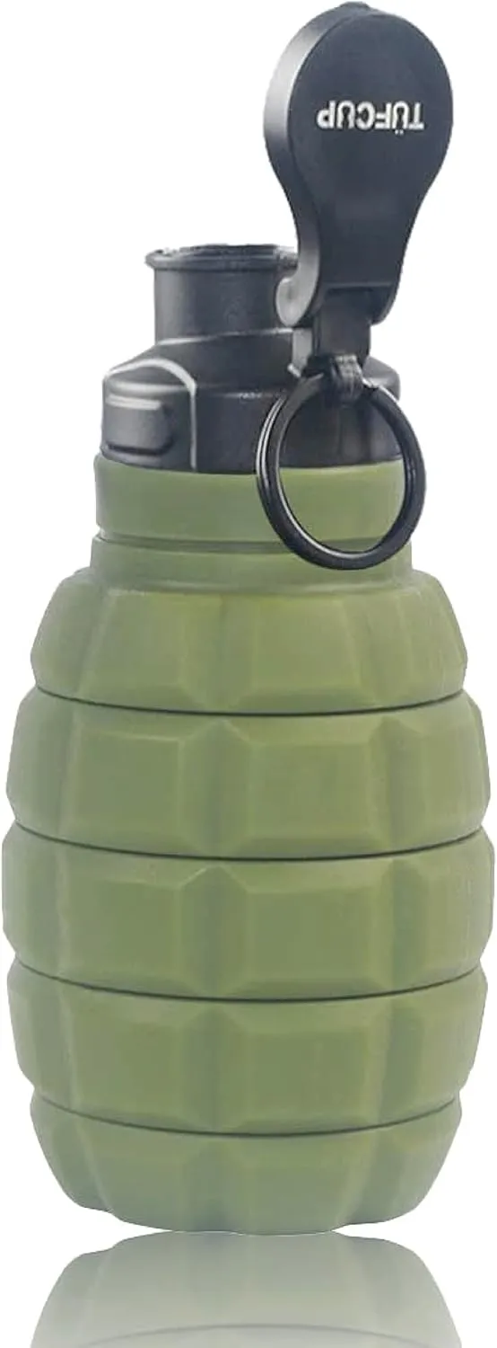 Spit Cup Spittoon for Chewing, Portable Reusable Spit Dipping Cup with Lid, Collapsible Spill Resistant Leak Proof Silicone Body Travel Spitter