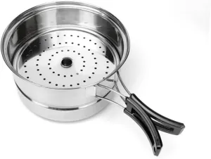 Stainless Steel Camping Cookware 3-Piece Outdoor Pot Set Compact Picnic Cooking Tool Induction Stove and Gas Stove Friendly