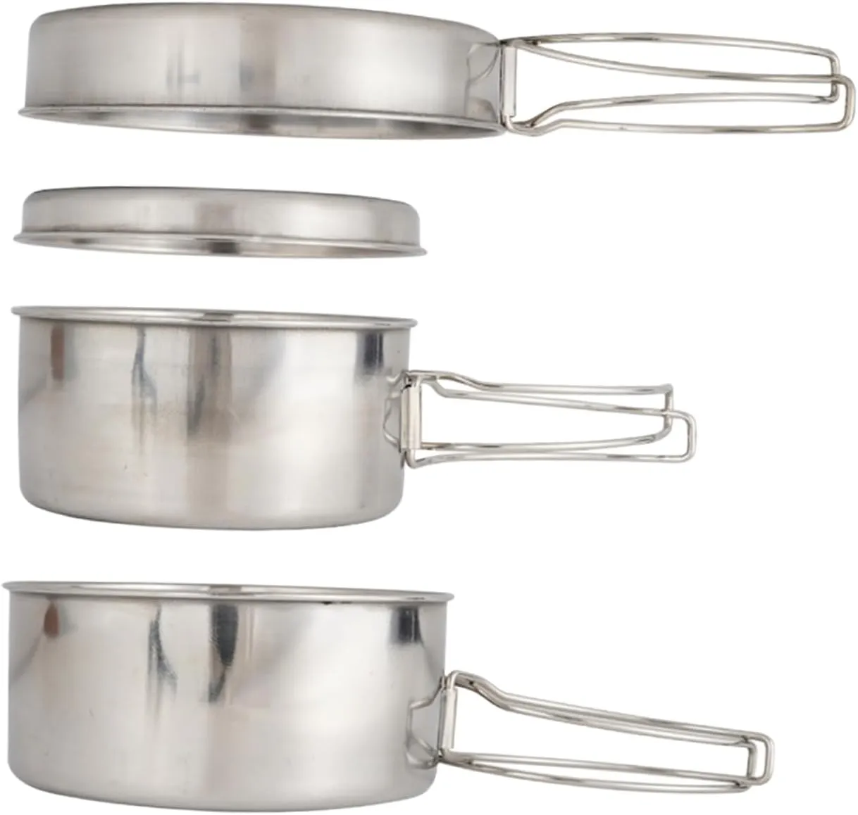 Stainless Steel Camping Pot Set Outdoor Picnic Supplies Boys and Girls Supplies Compact