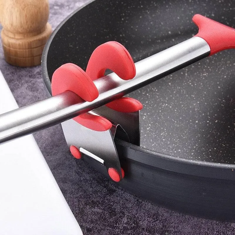 Stainless Steel Spoon Holder - Cookware Clip for Easy Cooking