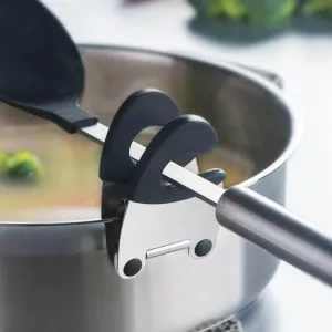 Stainless Steel Spoon Holder - Cookware Clip for Easy Cooking