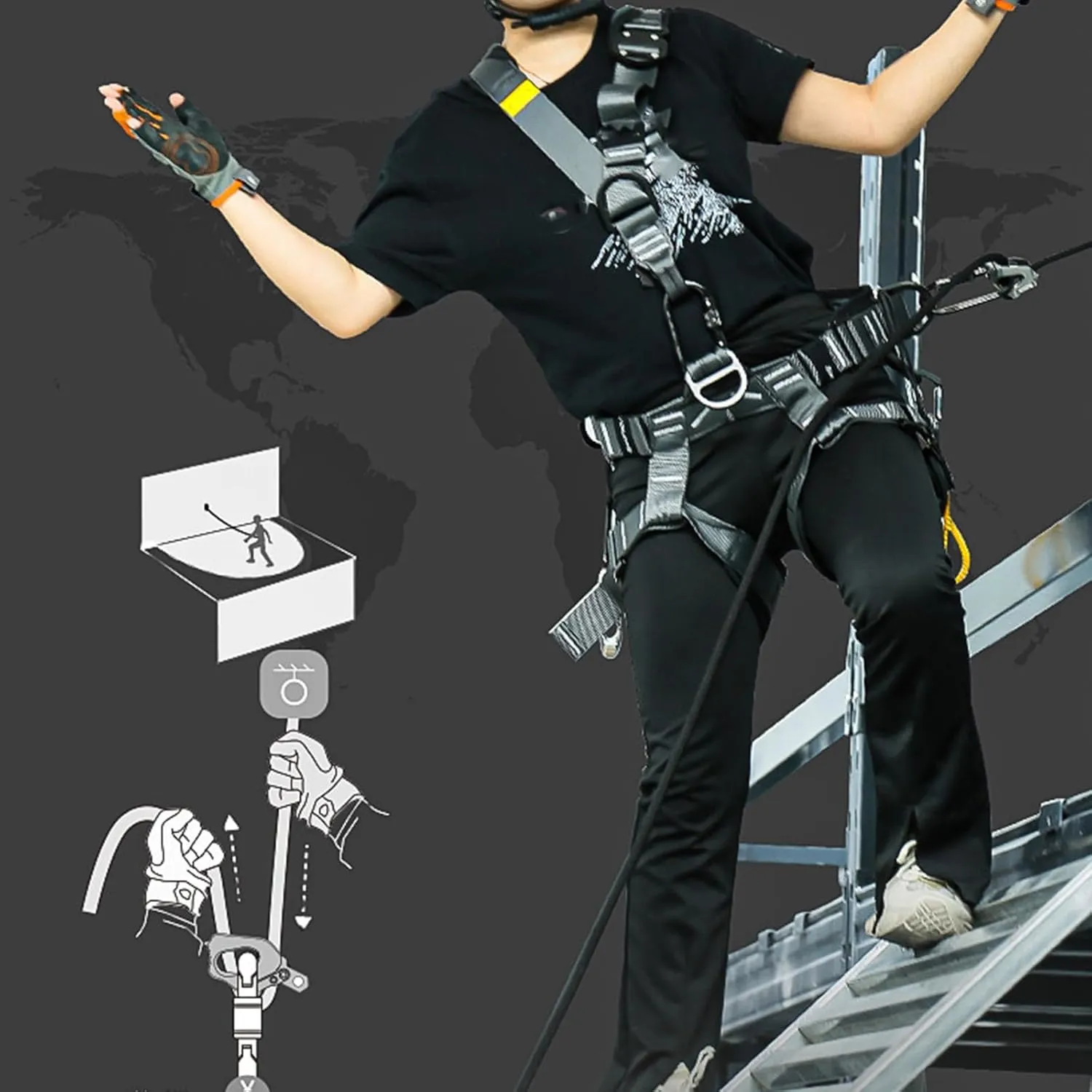 Stainless Steels Climb Descender Rigging Plate Rappel Rock Climbing Rescuing Device Downhill Equipment Heavy Duty