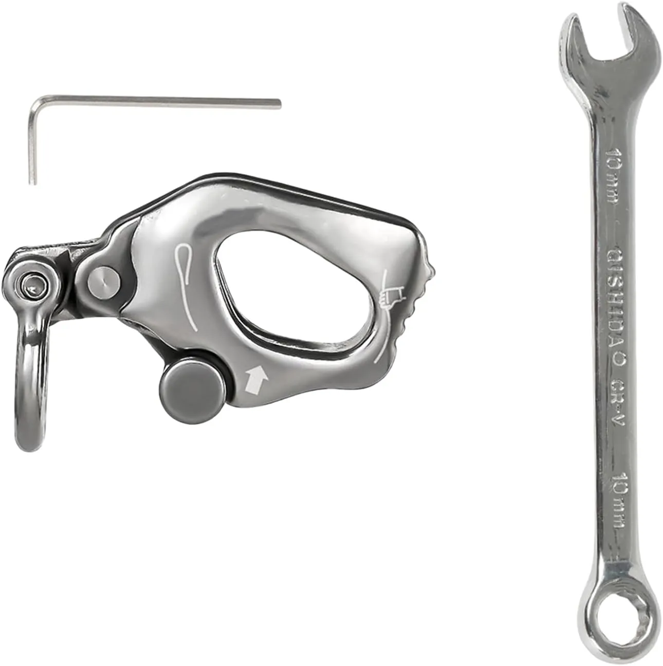 Stainless Steels Climb Descender Rigging Plate Rappel Rock Climbing Rescuing Device Downhill Equipment Heavy Duty