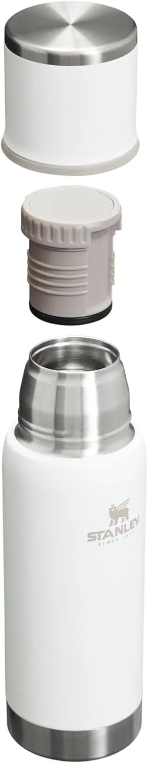 Stanley Adventure-To-Go Vacuum Bottle 17 oz | Wide Mouth with Leakproof Cup Lid | Keep Drinks Hot or Cold | Packable for Travel | Insulated Stainless Steel Thermos | BPA-Free | Frost