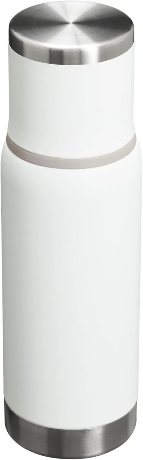 Stanley Adventure-To-Go Vacuum Bottle 17 oz | Wide Mouth with Leakproof Cup Lid | Keep Drinks Hot or Cold | Packable for Travel | Insulated Stainless Steel Thermos | BPA-Free | Frost