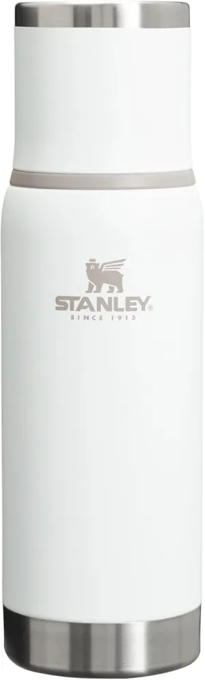 Stanley Adventure-To-Go Vacuum Bottle 17 oz | Wide Mouth with Leakproof Cup Lid | Keep Drinks Hot or Cold | Packable for Travel | Insulated Stainless Steel Thermos | BPA-Free | Frost