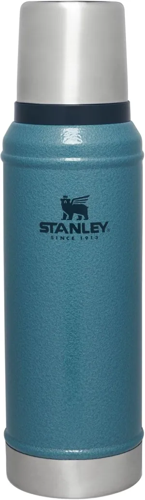 Stanley Classic Legendary Vacuum Bottle 1.0 qt | Wide Mouth with Leakproof Cup Lid | Keep Drinks Hot or Cold | Packable for Travel | Insulated Stainless Steel Thermos | BPA-Free | Hammertone Lake