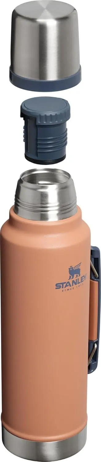 Stanley Classic Legendary Vacuum Bottle 1.5 qt | Wide Mouth with Leakproof Cup Lid | Keep Drinks Hot or Cold | Packable for Travel | Insulated Stainless Steel Thermos | BPA-Free | Toast