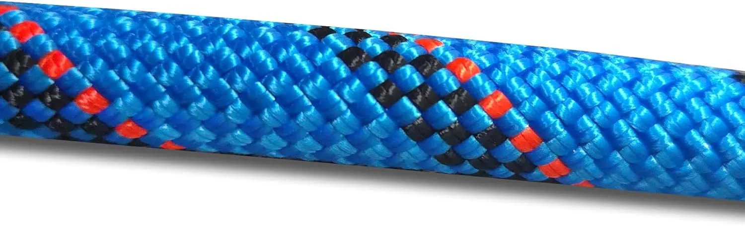 Static Climbing Rope 10.5mm UIAA Static Line Rappelling Rope Nylon Kern Mantle Rope for Escape Rope Rock Climbing, Mountain Tree Climbing, Hauling, Rescue