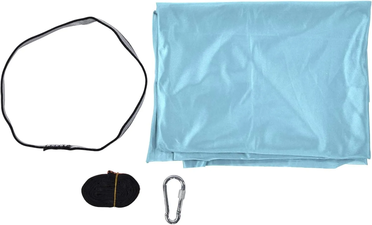 Sturdy 25KN Aerial Yoga Hammock, Transparent Nylon Material, Easy Setup with Daisy Chains O, for Body Firming, Yoga Swing, Anti Yoga, Indoor Outdoor Use (Light Blue)