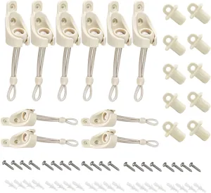Sunshade Replacement Accessories, Bungee Jumping kit and Cover end 5 Sets, Suitable for Coolaroo External Roller Blinds and Cordless Roller Blinds(Beige)