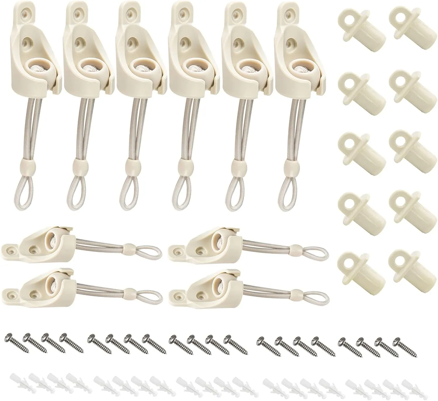 Sunshade Replacement Accessories, Bungee Jumping kit and Cover end 5 Sets, Suitable for Coolaroo External Roller Blinds and Cordless Roller Blinds(Beige)