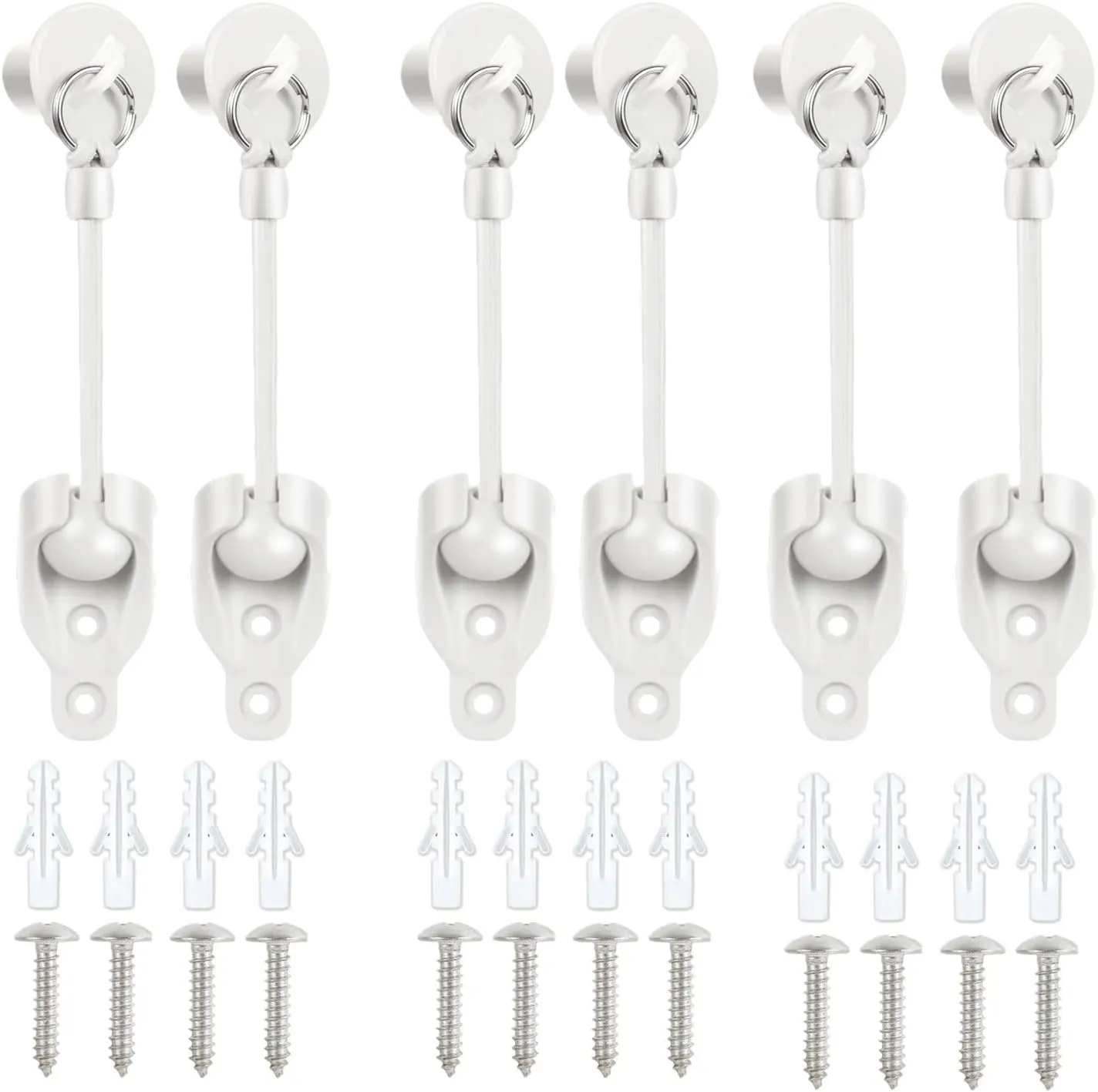 Sunshade Shade Hardware Bungee kit and End Cap Coolaroo Replacement Part for Coolaroo Outdoor Roller Shade Rollershade Part coolaroo Shades Replacement Parts (White, Bungee Kit End Cap 3 Set)