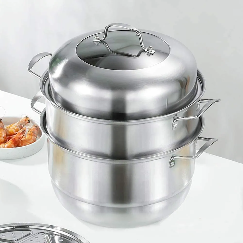 SUPOR Stainless Steel 26 Cm 2 Tier Steamer - Blemished package with full warranty - SZ26B5C
