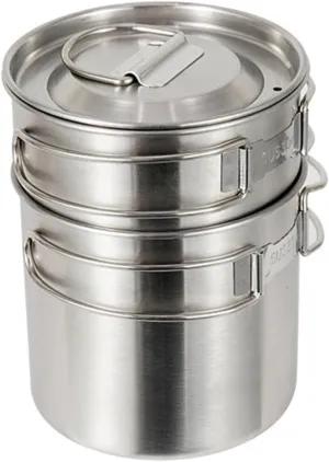 SUPVOX 1Set Outdoor Camping Mug Portable Stainless Steel Cups for Hiking Picnics and Backpacking and Design Collapsible for for Outdoor