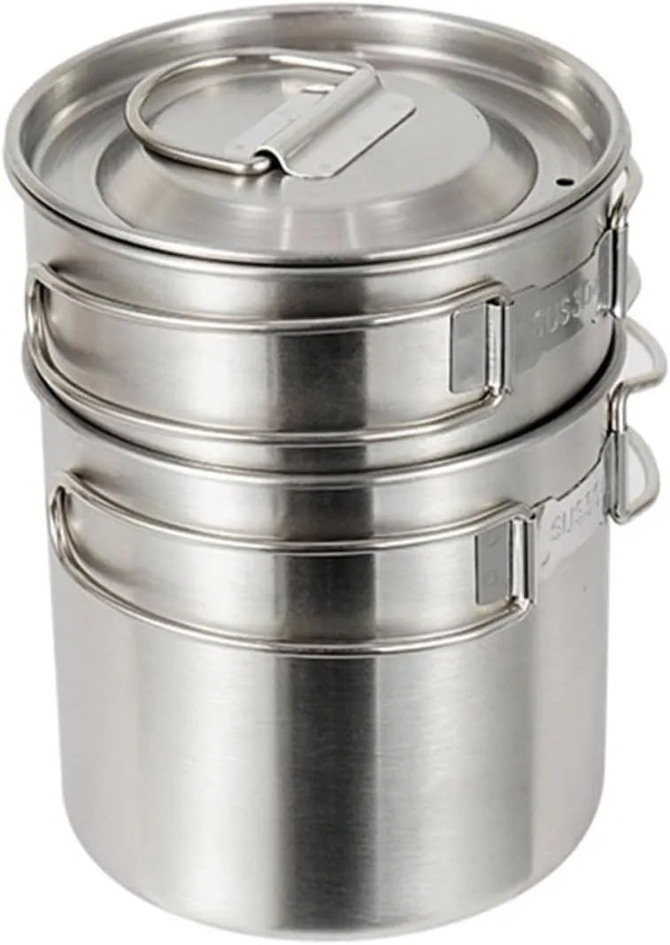 SUPVOX 1Set Outdoor Camping Mug Portable Stainless Steel Cups for Hiking Picnics and Backpacking and Design Collapsible for for Outdoor