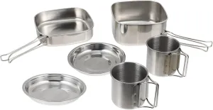 SUPVOX 6pc Outdoor Cooking Pot Set Hiking Cookware Compact Picnic Accessory Easy to Use for Camping Outdoor Activities
