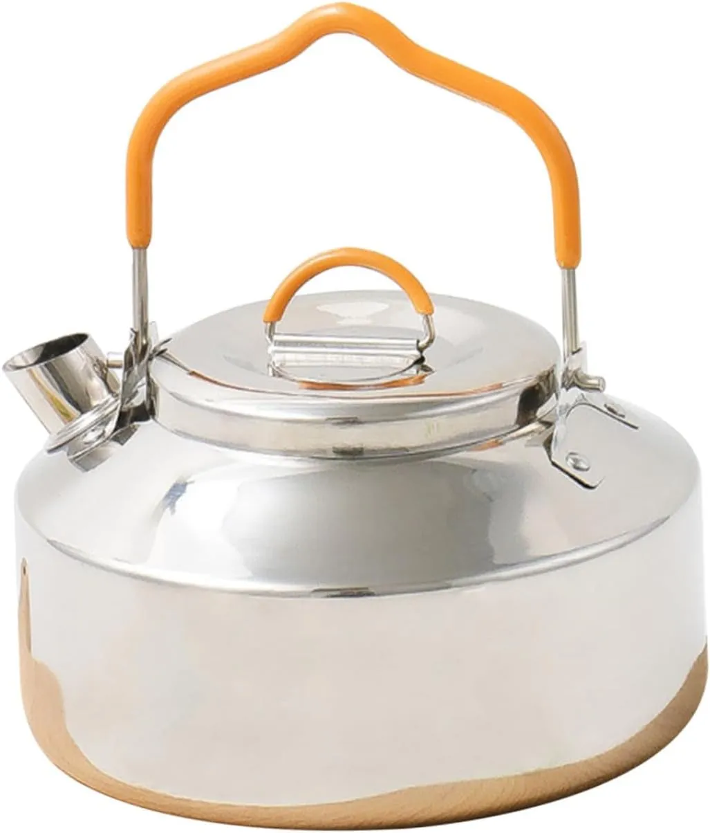 SUPVOX Camping Outdoor Kettle Multi-function Water Kettle Convenient Tea Pot Stainless Steel Picnic