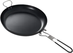 SUPVOX Portable Iron Non-Stick Pan Folding Camping Pot Compact Outdoor Cookware Great for Hiking and Camping