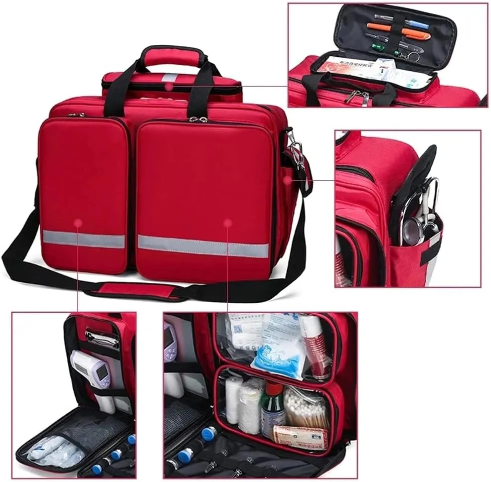 Survival Kit First Aid Kit Empty Tactical Trauma Bag Emergency Kit for Camping Hiking Home Outdoor Truck Vehicle Car Fishing Travel(Green)