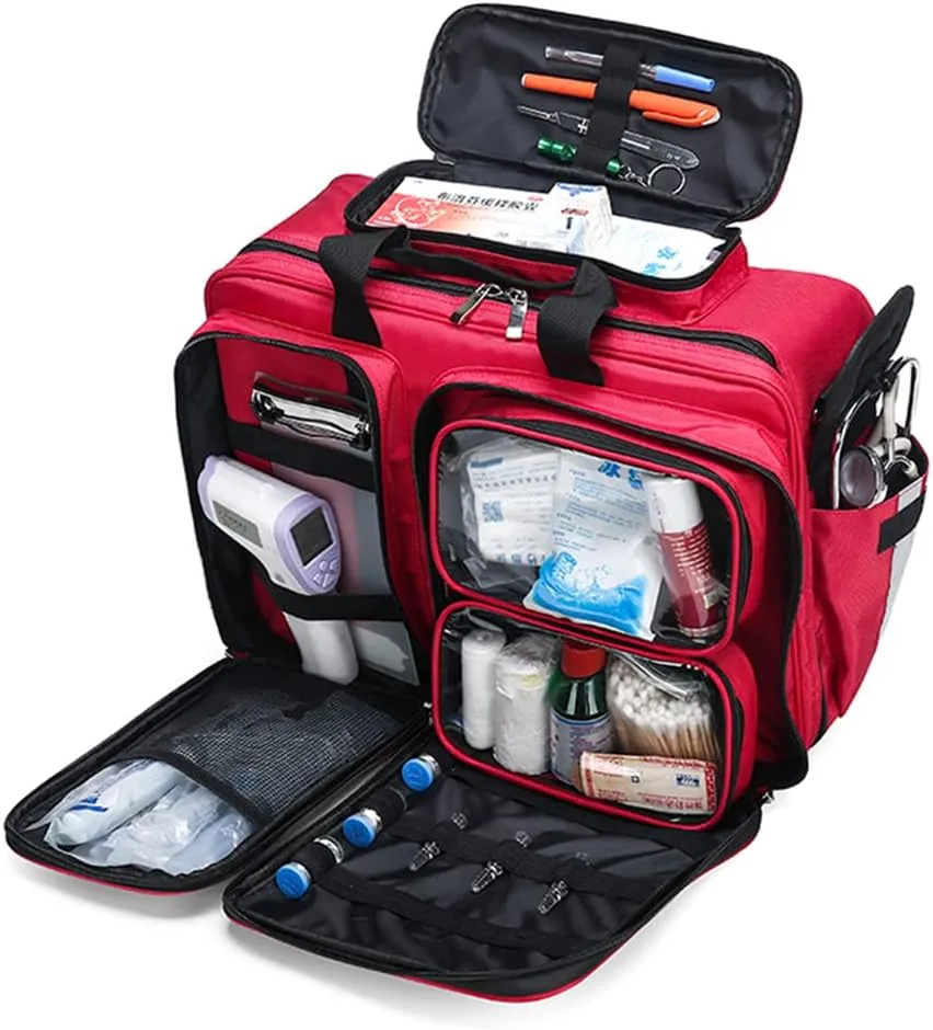 Survival Kit First Aid Kit Empty Tactical Trauma Bag Emergency Kit for Camping Hiking Home Outdoor Truck Vehicle Car Fishing Travel(Green)