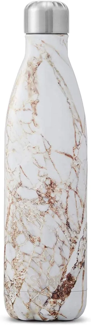 S'well Steel Water Bottle-25 Calacatta Gold-Triple-Layered Vacuum-Insulated Containers Keeps Drinks Cold for 48 Hours and Hot for 24-BPA-Free-Perfect for the Go, 25 fl oz