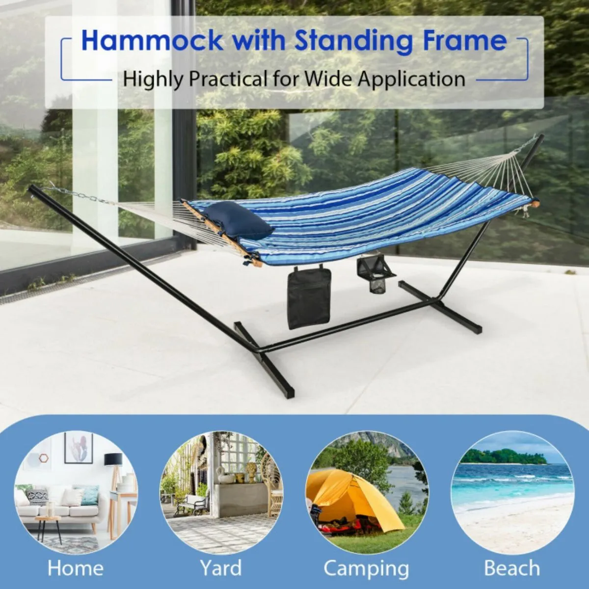 Swing Stand Cup Cotton Specialized range Set Indoor with Attractive Hammock Holder Pillow Outdoor Chair
