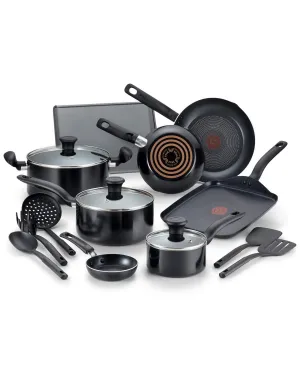 T-FAL Culinare Nonstick Black 16 Pc. Cookware Set
