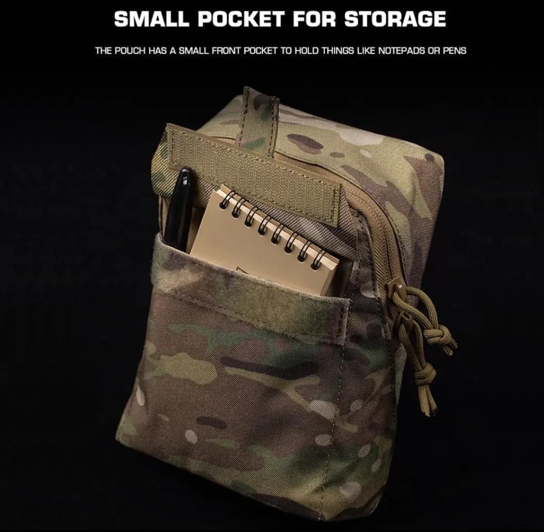 Tactical Grocery Bag Multi-Functional Molle Storage Pouch Hunting Military Map Navigation Pouch Airsoft Ammunition First Aid Kit