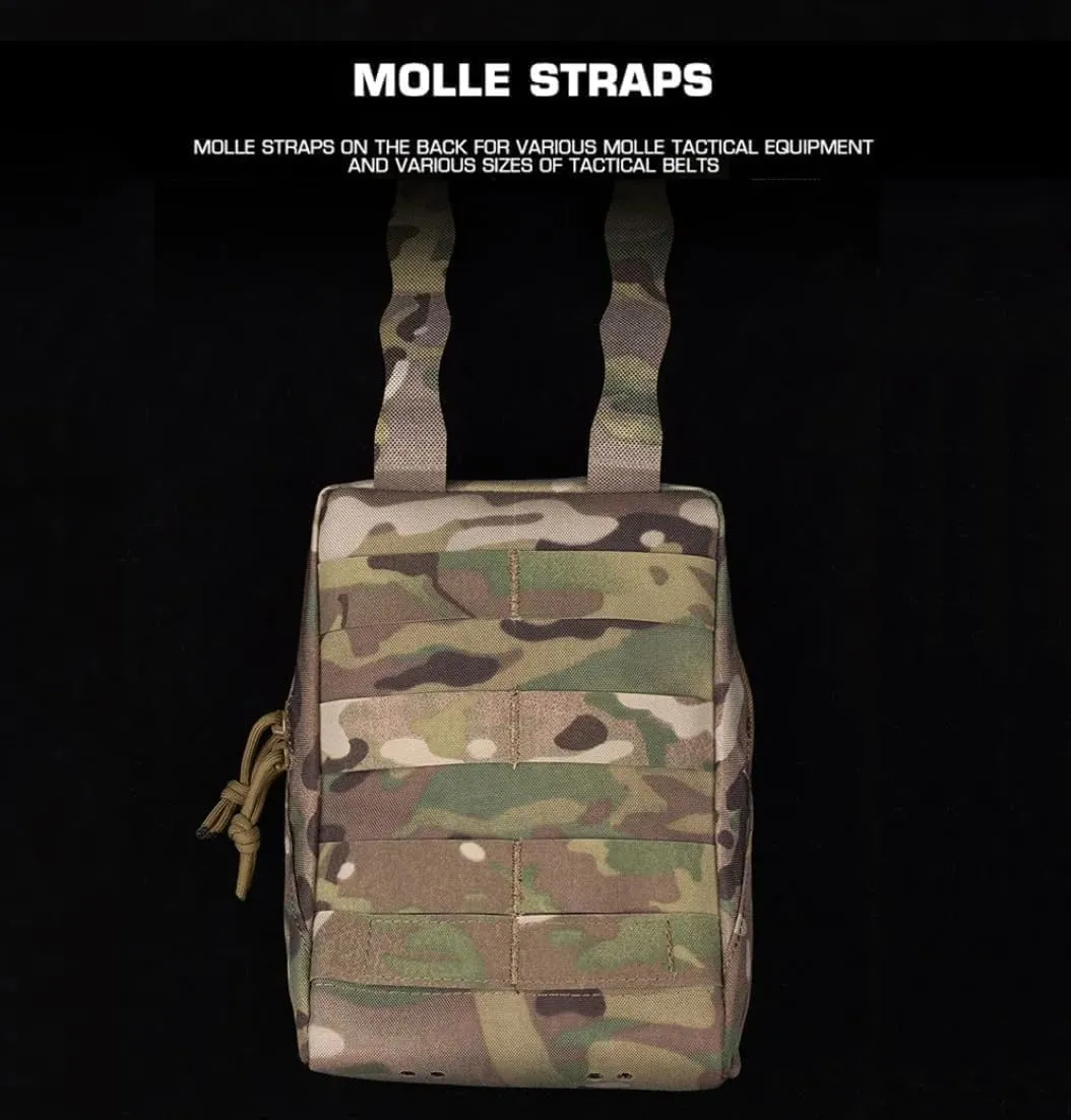 Tactical Grocery Bag Multi-Functional Molle Storage Pouch Hunting Military Map Navigation Pouch Airsoft Ammunition First Aid Kit