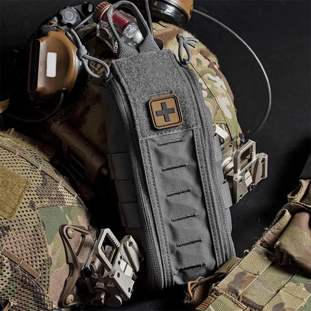 Tactical Medical First Aid Kit Military MOLLE Bag Waist Belt Pouch Quick Response Hunting Vest Bag First Aid Pack B